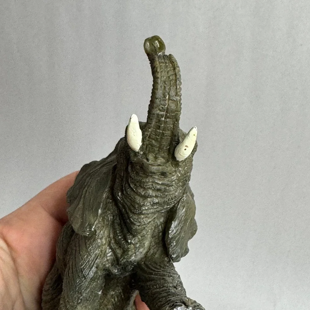 Realistic African Elephant Toy Figurine Detailed‎ Textured Tusked Animal
